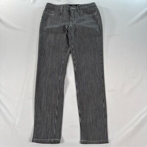 Lauren Ralph Lauren Black Label Jeans Womens 4 Slim Straight Ankle Black Stripes